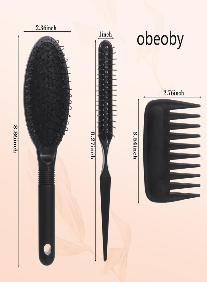obeoby 3Pcs Wig Brush Comb Set, Loop Wig Brush Hair Extension Wide-Tooth and Edge Combs for Human Wigs and Synthetic Extension - Image 2